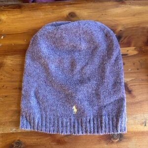 Polo by Ralph Lauren Purple Slouchy Knit Beanie